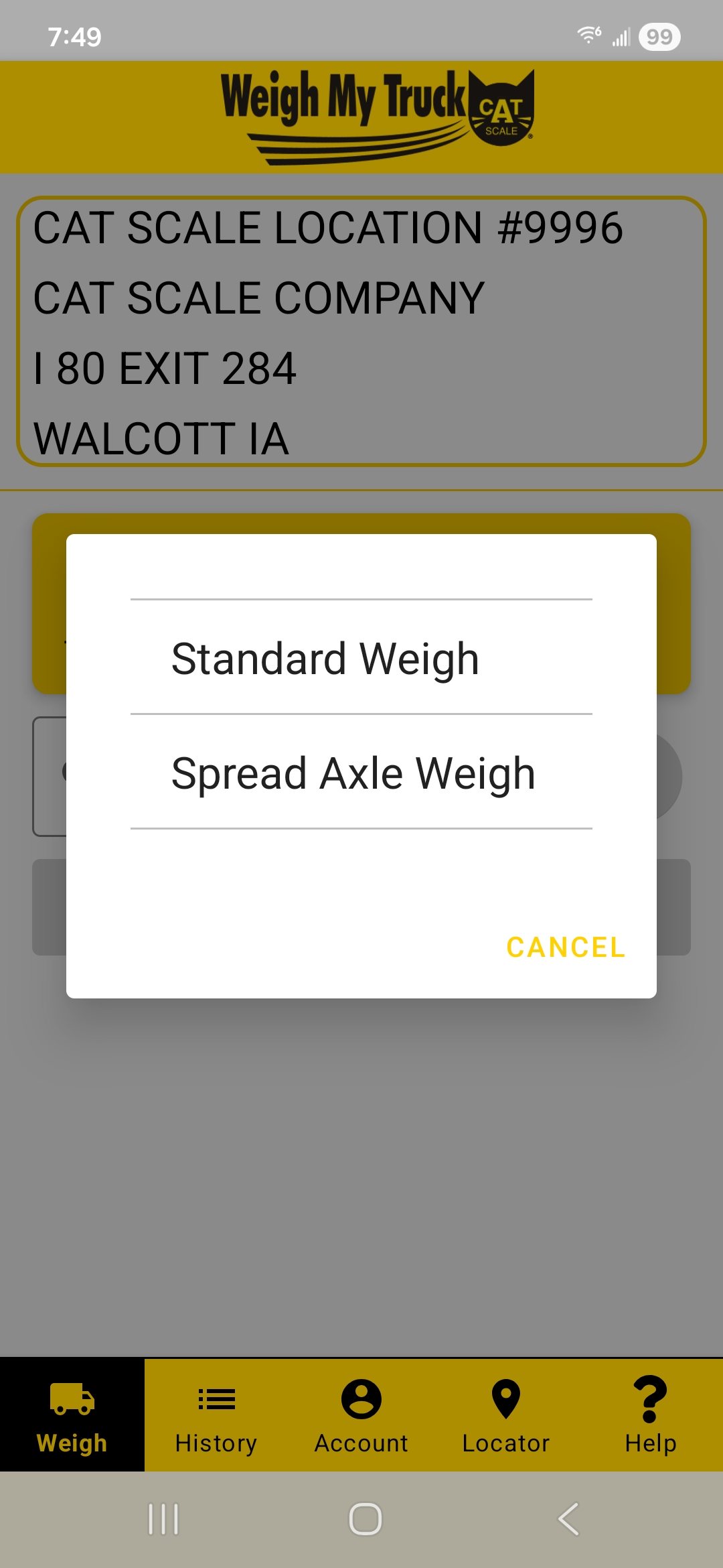 Spread axle weighing available on Weigh My Truck app